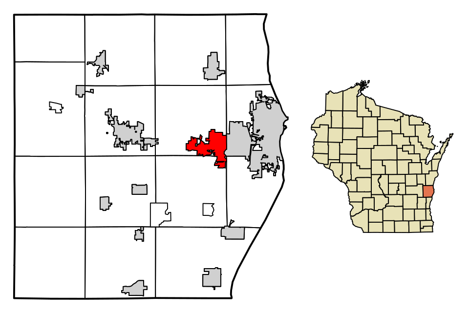 Locator map of Sheboygan Falls