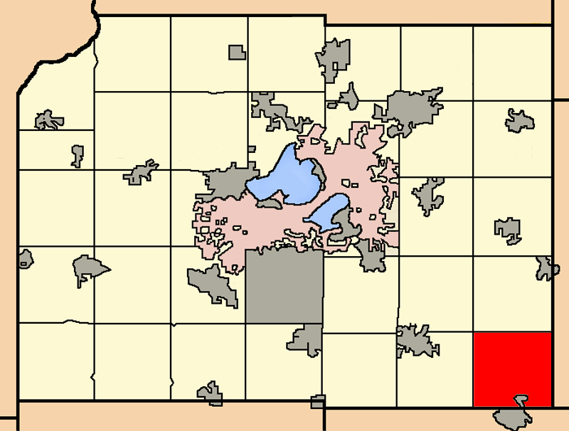 Locator map of Albion