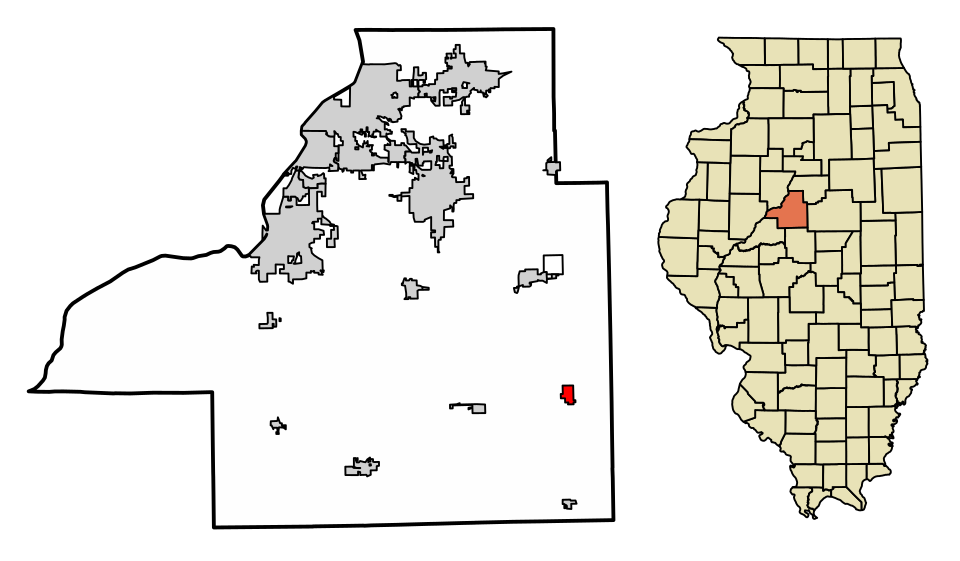 Locator map of Minier