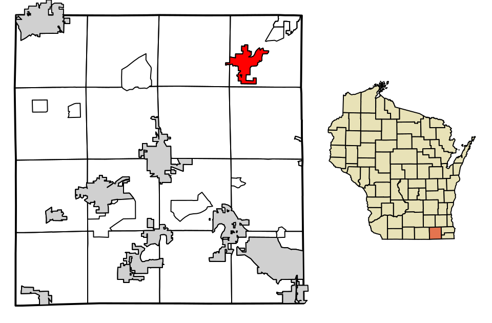 Locator map of East Troy