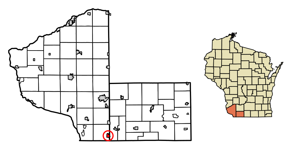 Locator map of Hazel Green