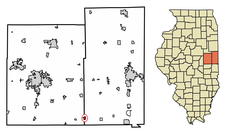 Locator map of Allerton