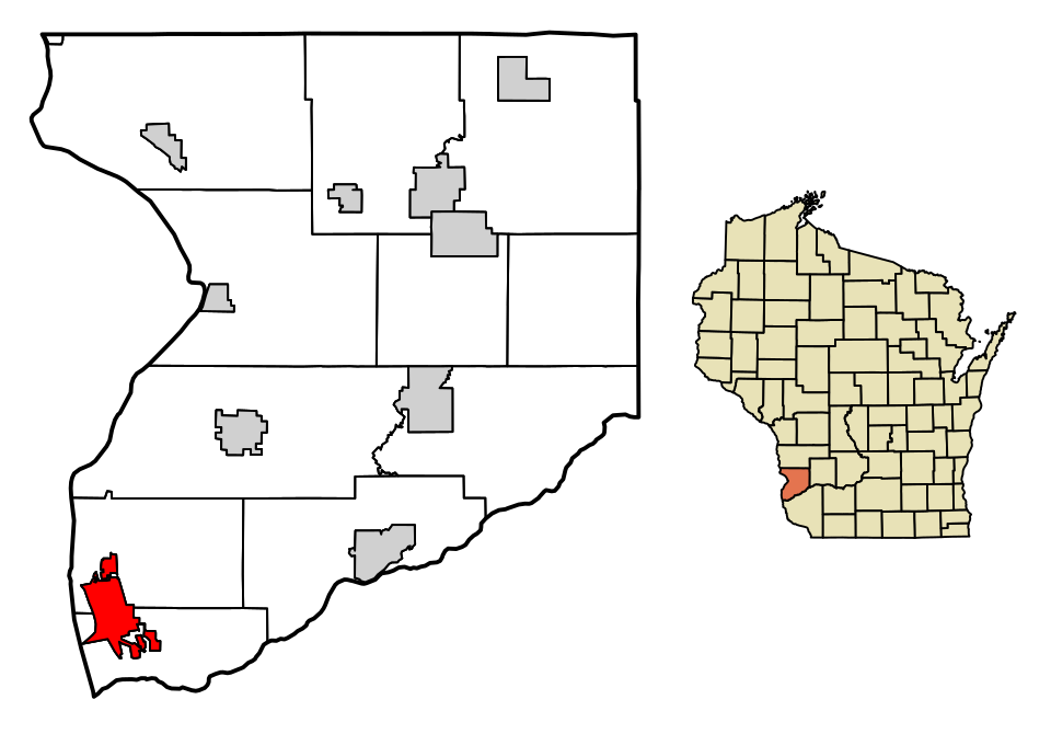 Locator map of Prairie du Chien