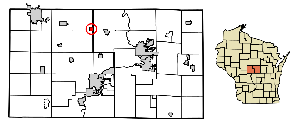 Locator map of Milladore