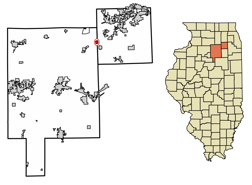 Locator map of Millington