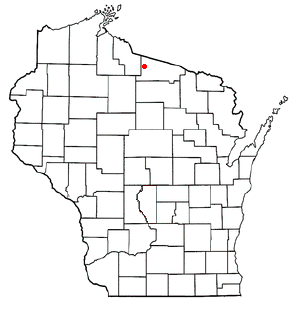 Locator map of Manitowish Waters