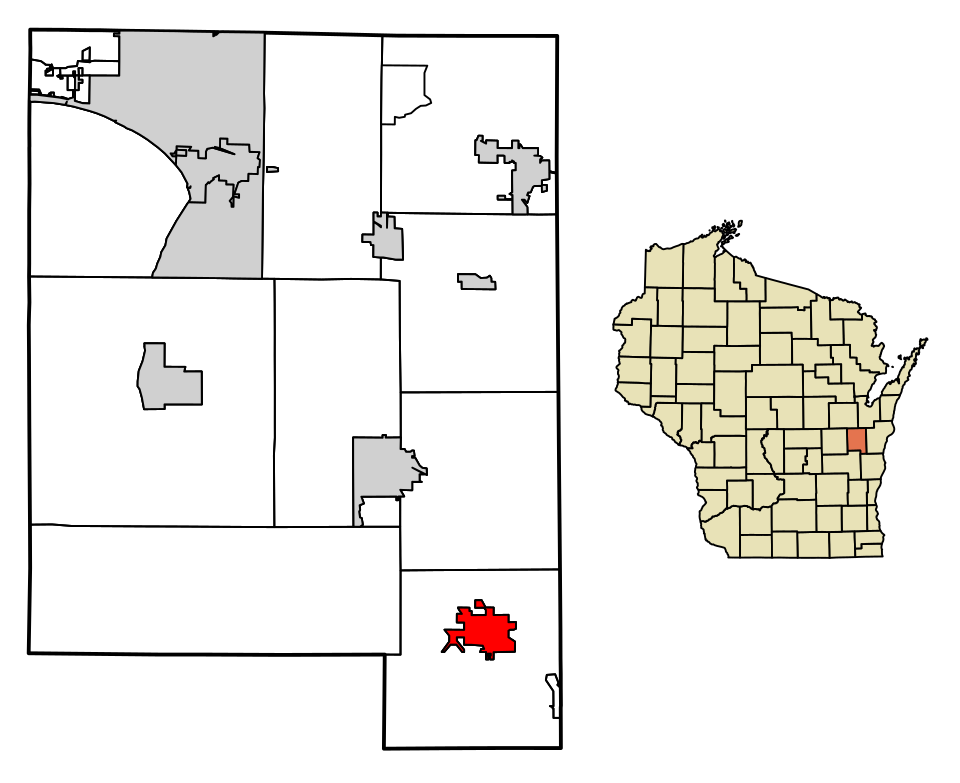 Locator map of New Holstein