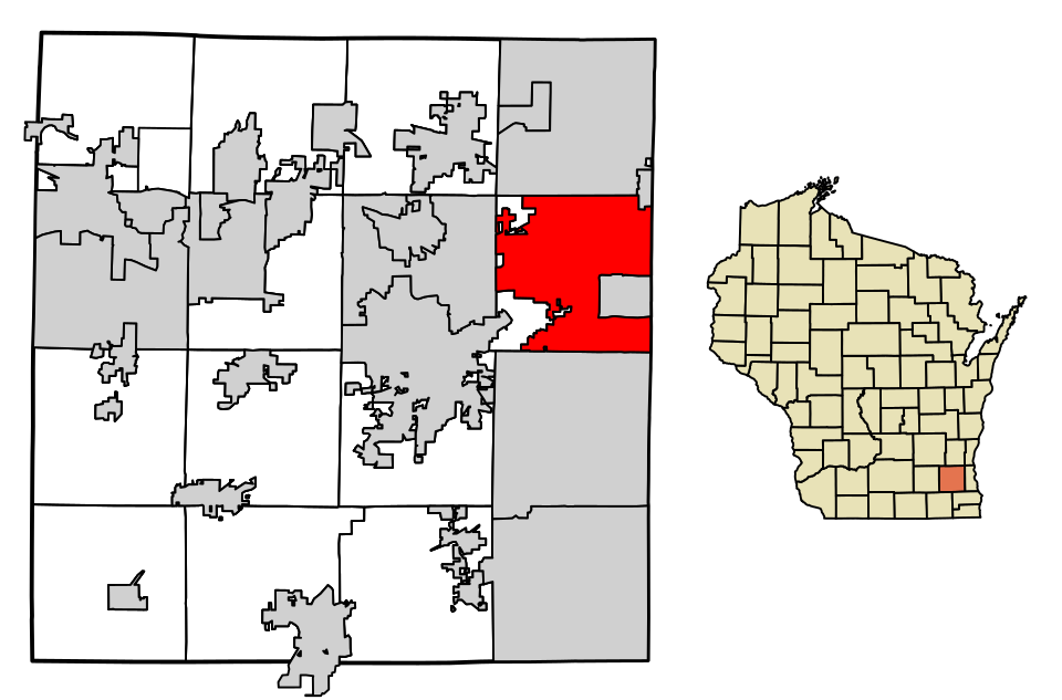 Locator map of Brookfield