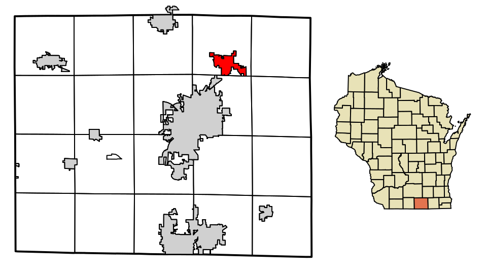 Locator map of Milton