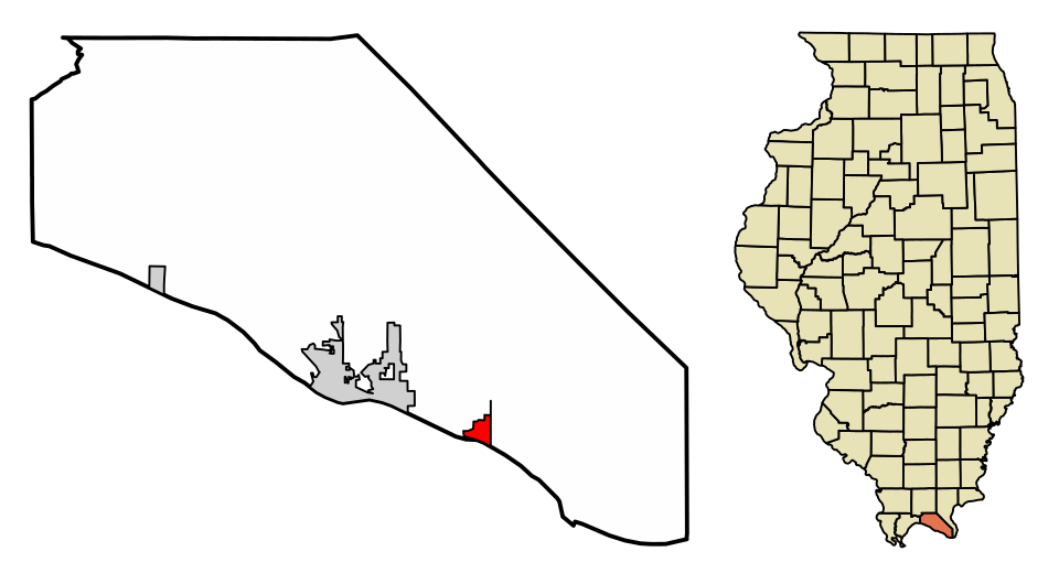 Locator map of Brookport