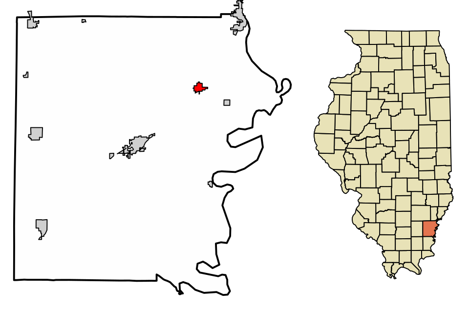 Locator map of Crossville