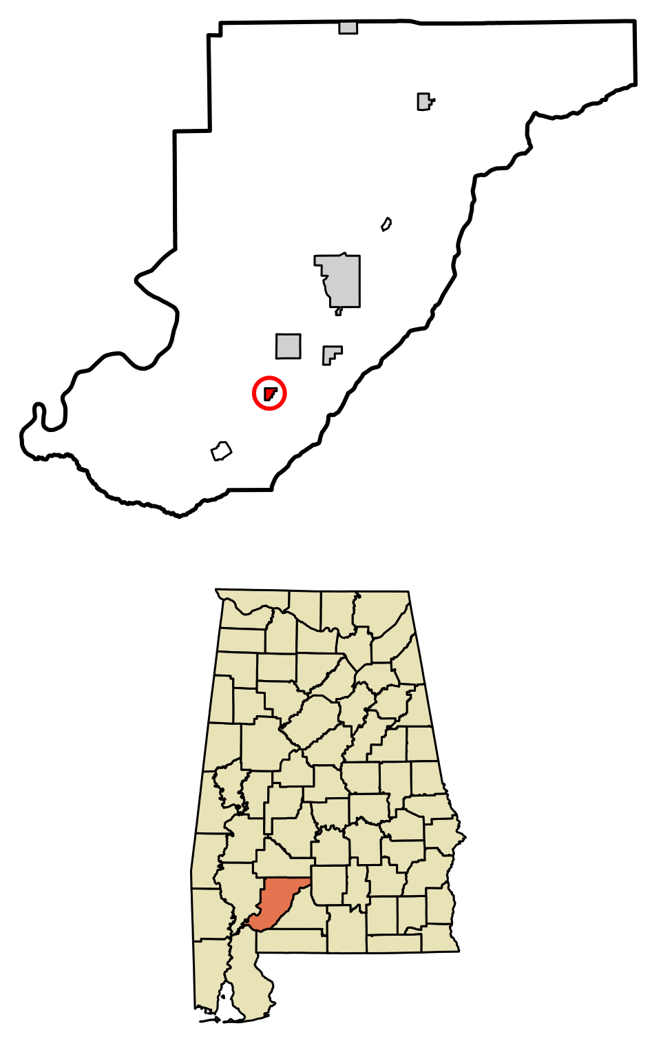 Locator map of Megargel