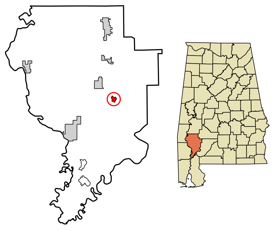 Locator map of Whatley