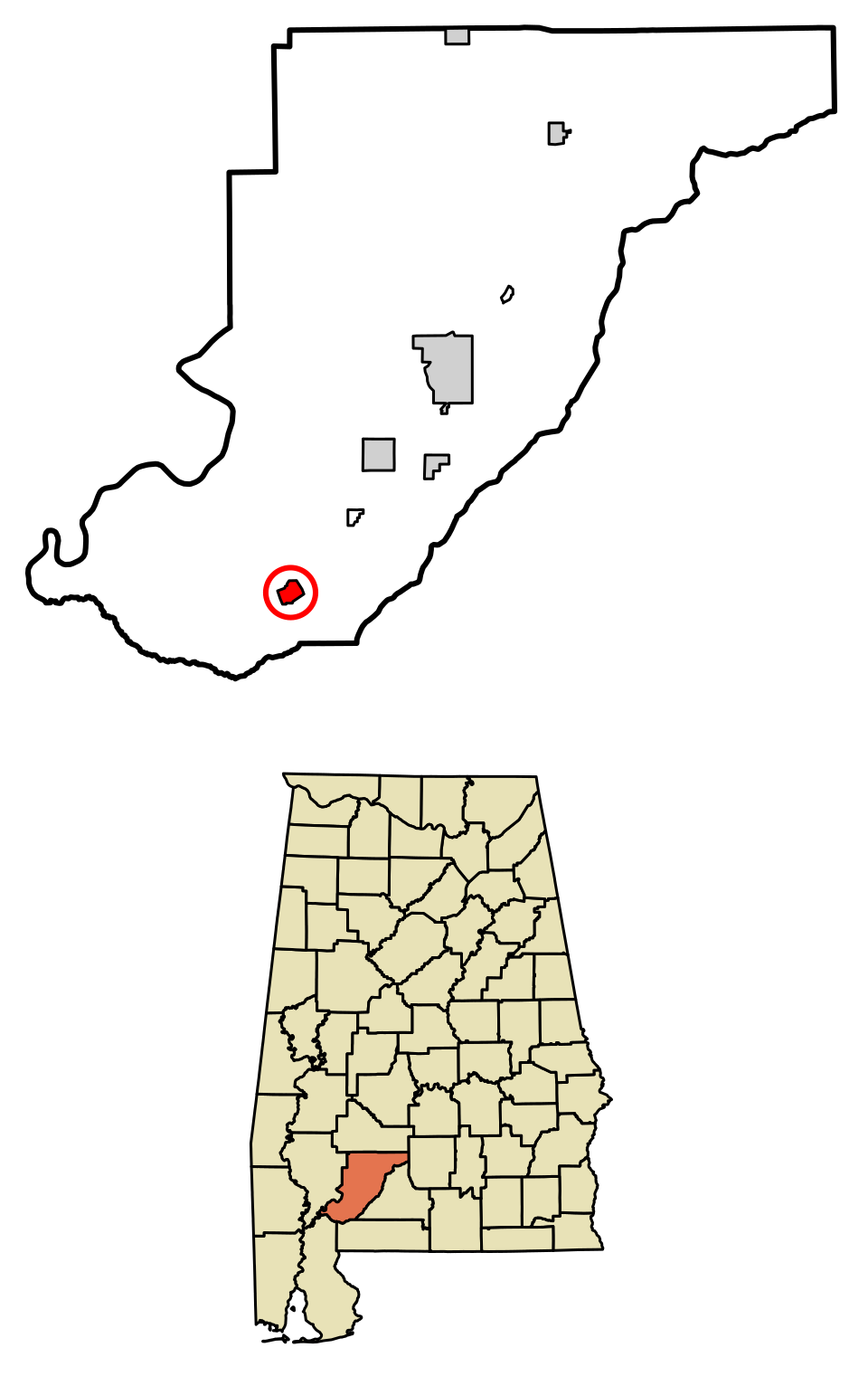 Locator map of Uriah