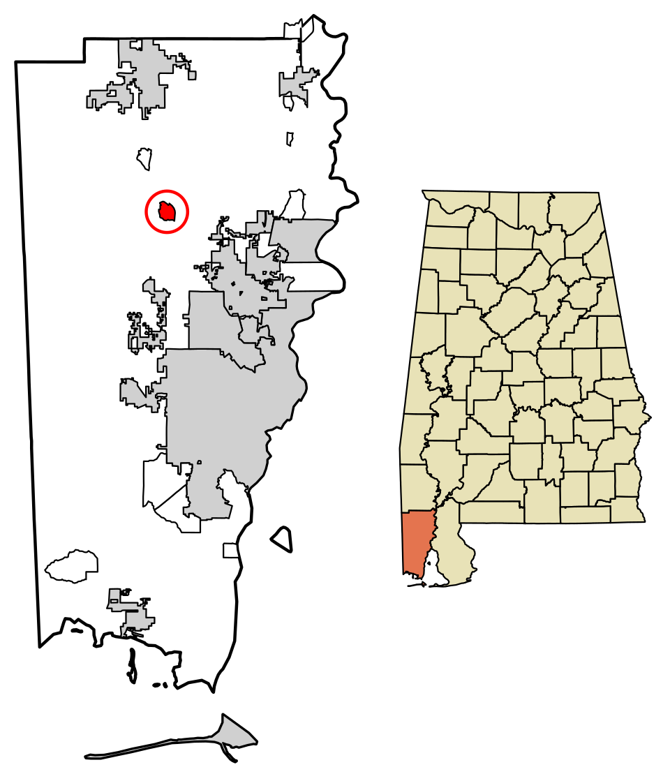 Locator map of Chunchula