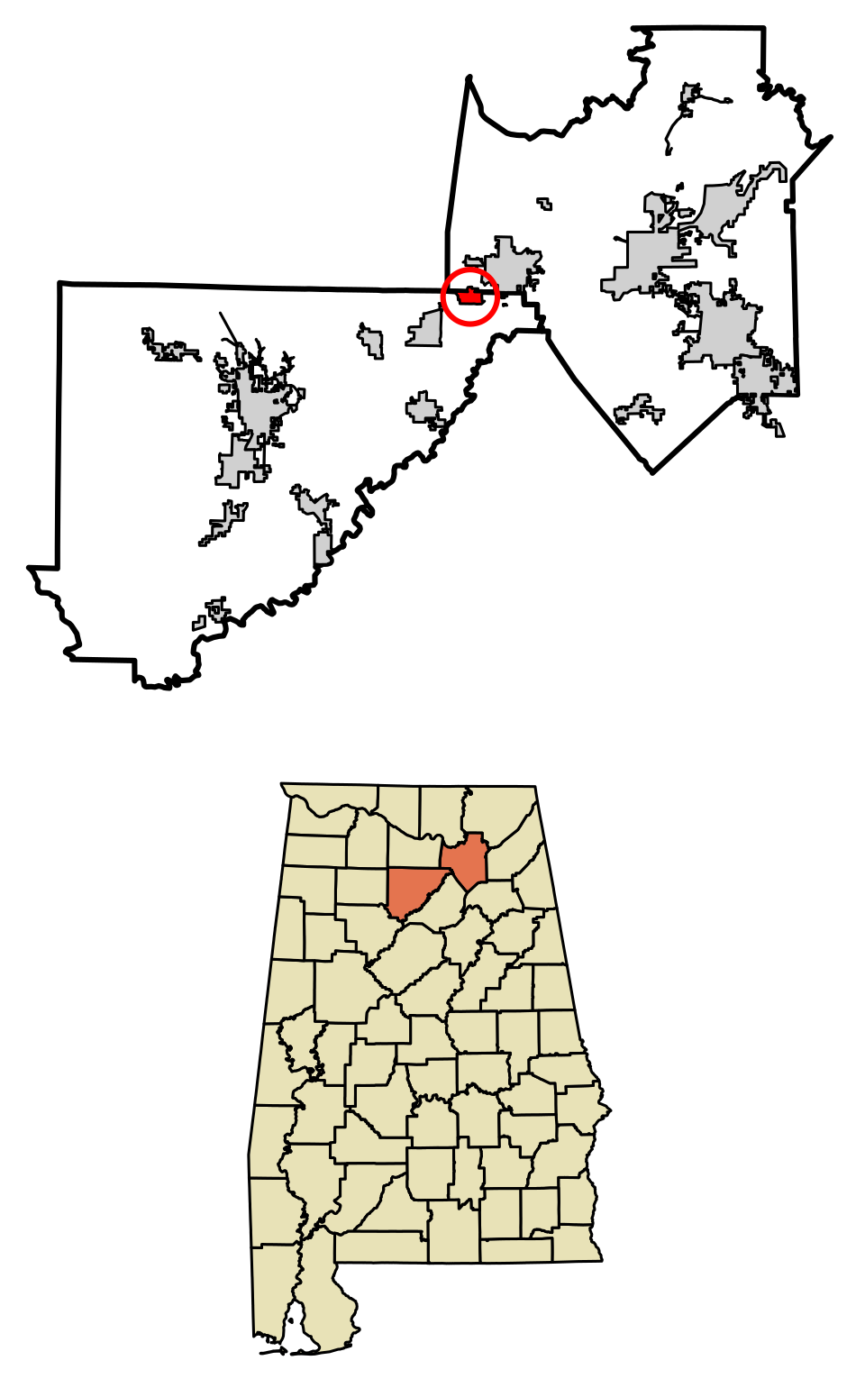 Locator map of Joppa