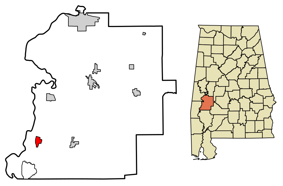 Locator map of Nanafalia