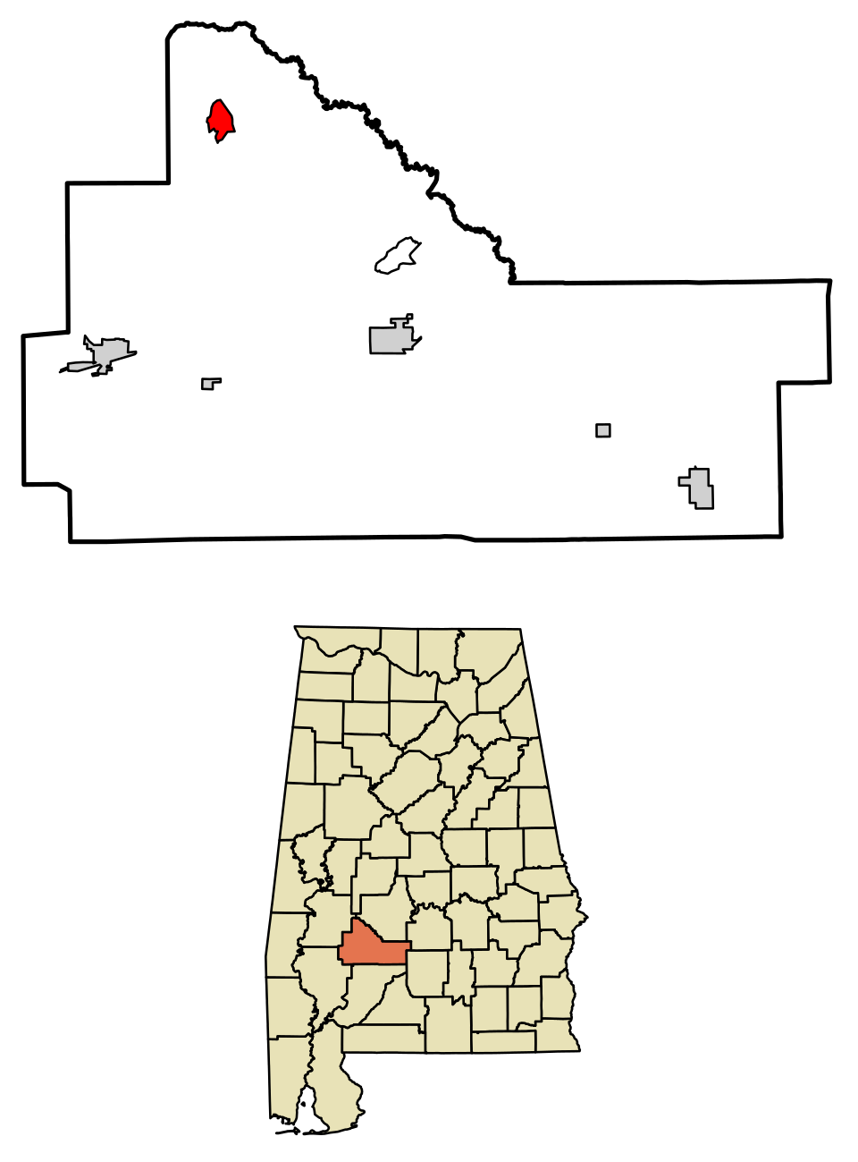 Locator map of Catherine