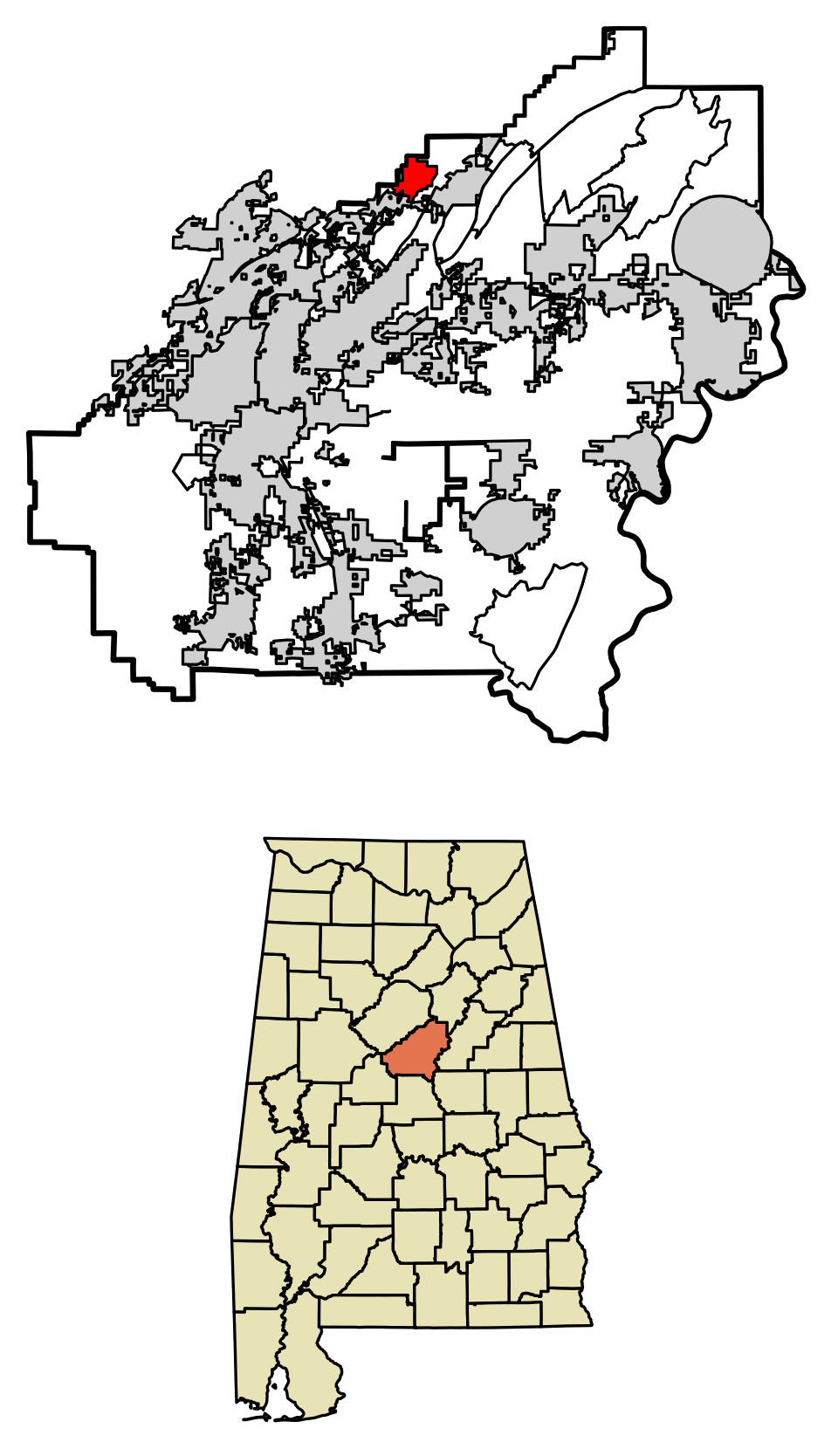 Locator map of Brook Highland
