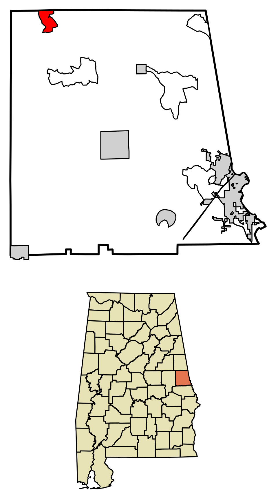 Locator map of Abanda