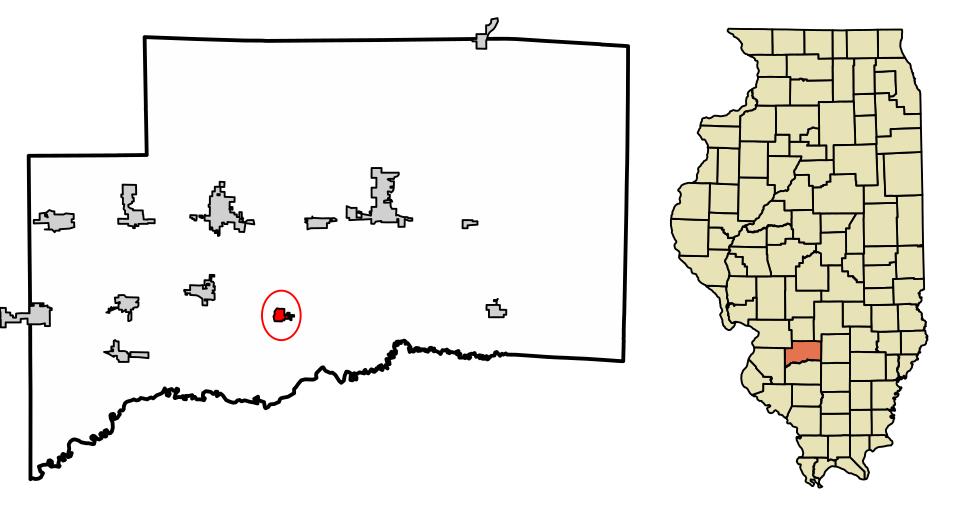 Locator map of Bartelso