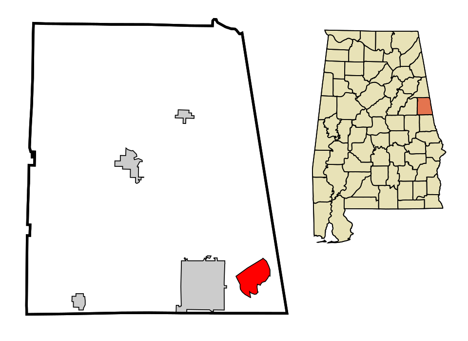 Locator map of Rock Mills