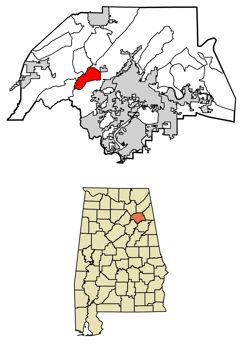 Locator map of Ivalee