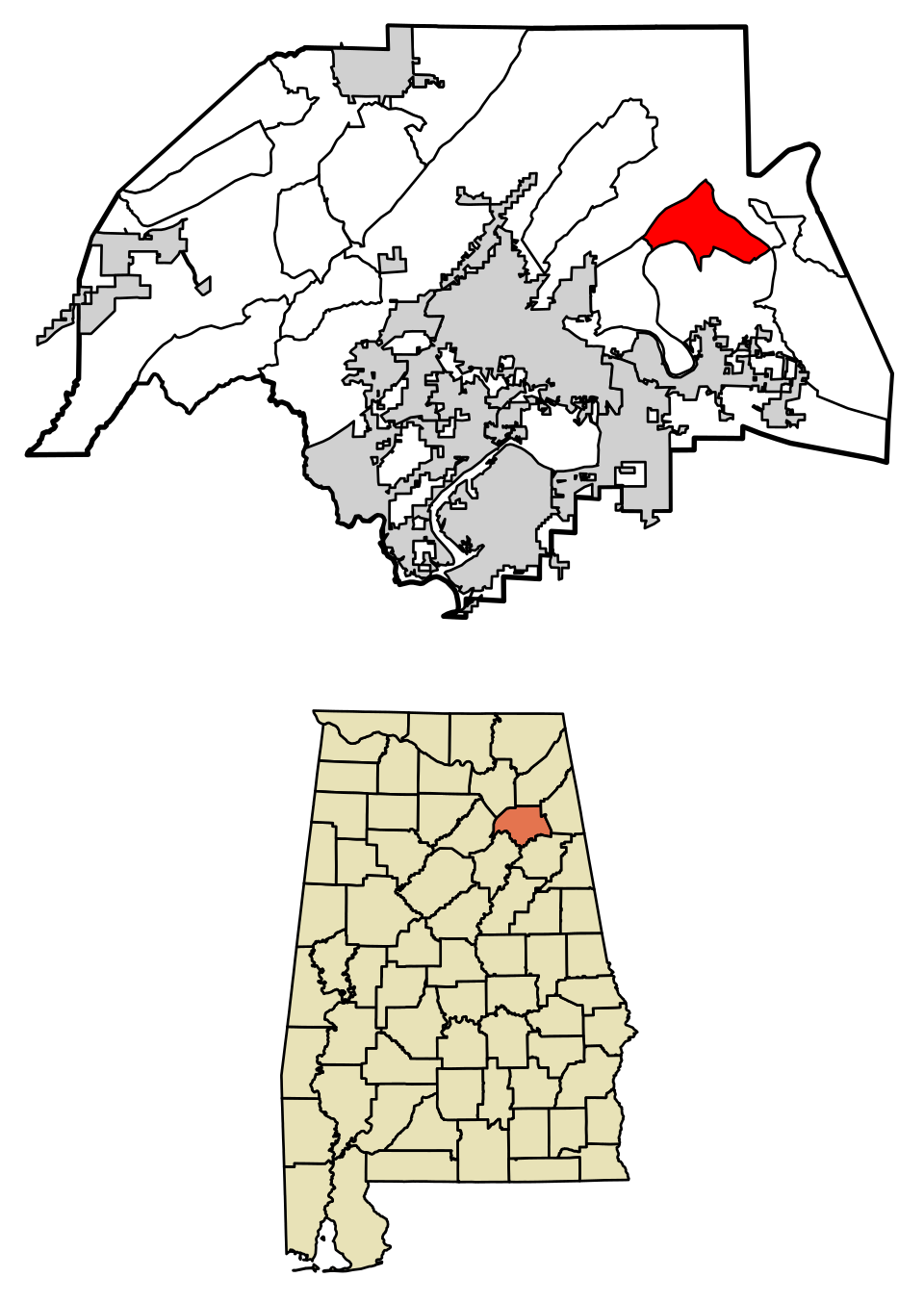 Locator map of Coats Bend