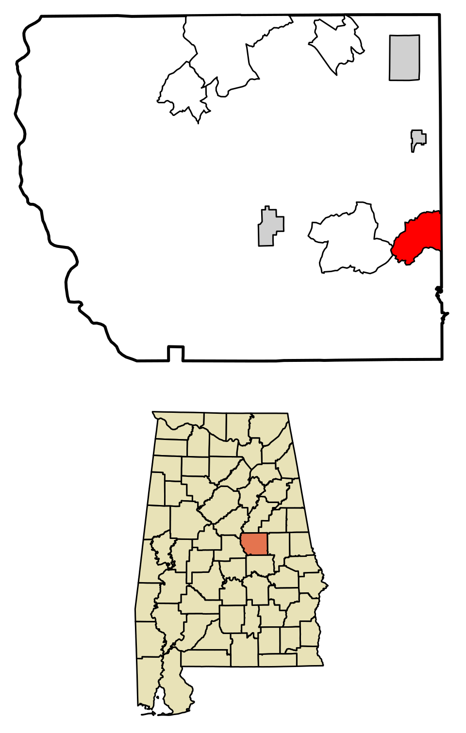 Locator map of Ray