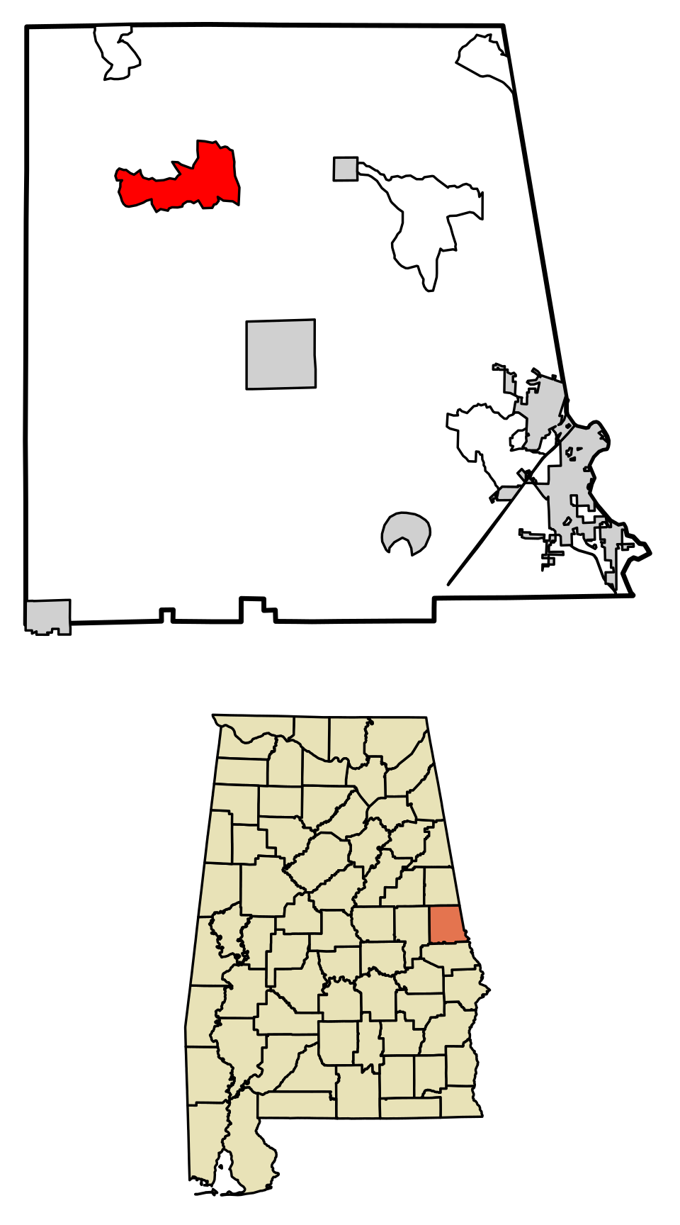 Locator map of Penton