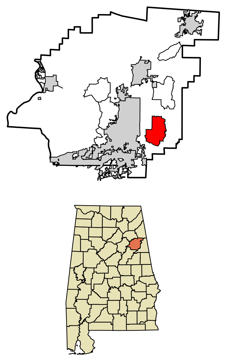 Map of Choccolocco