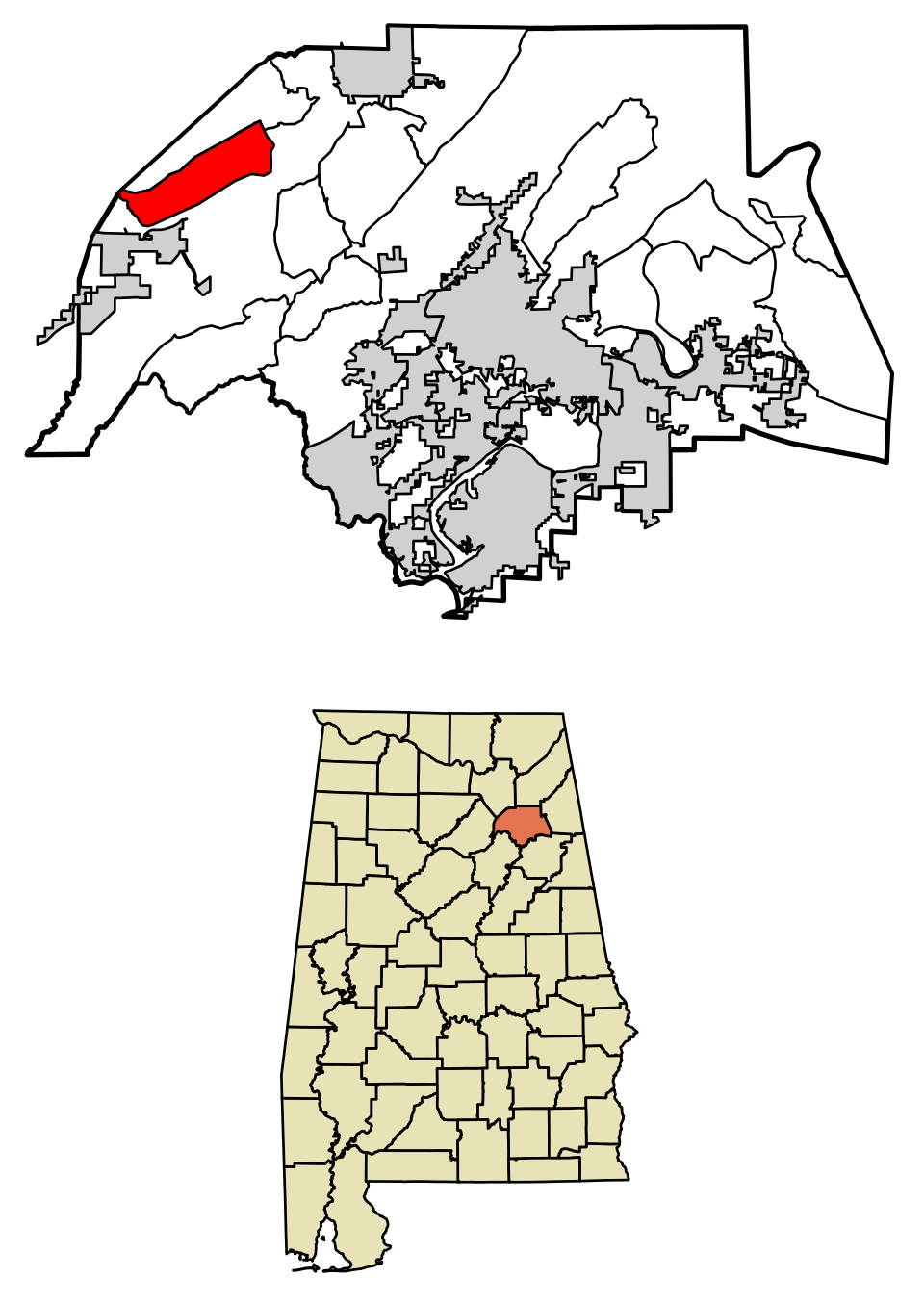 Locator map of Bristow Cove