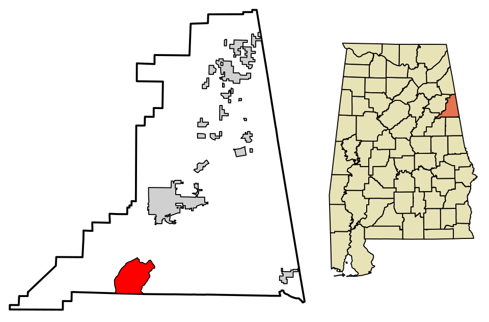 Locator map of Hollis Crossroads