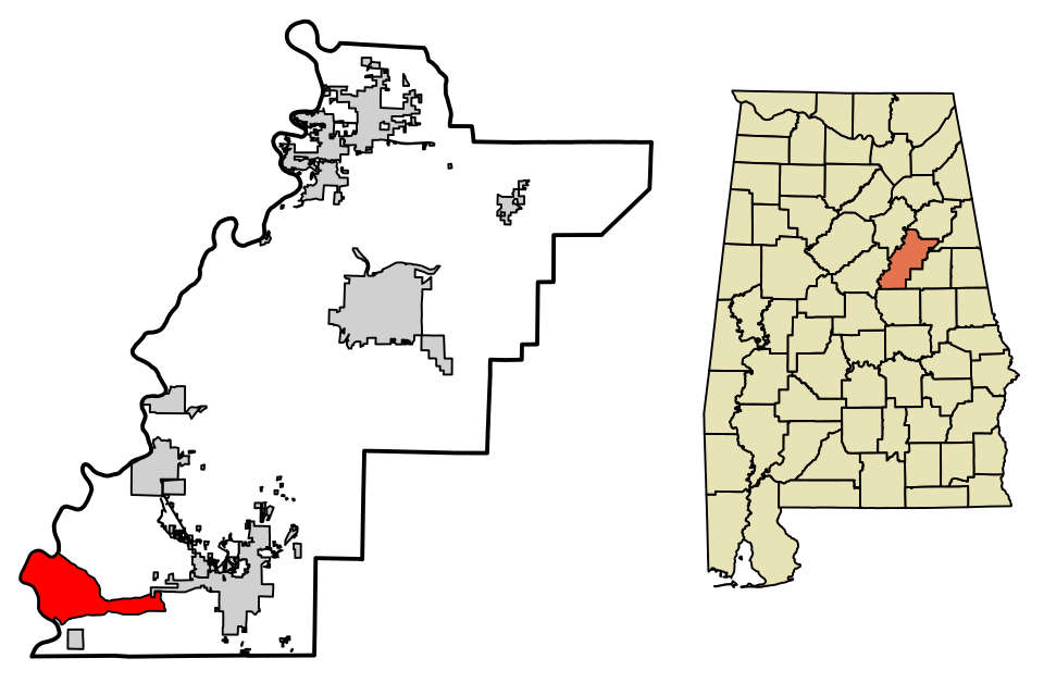 Locator map of Fayetteville