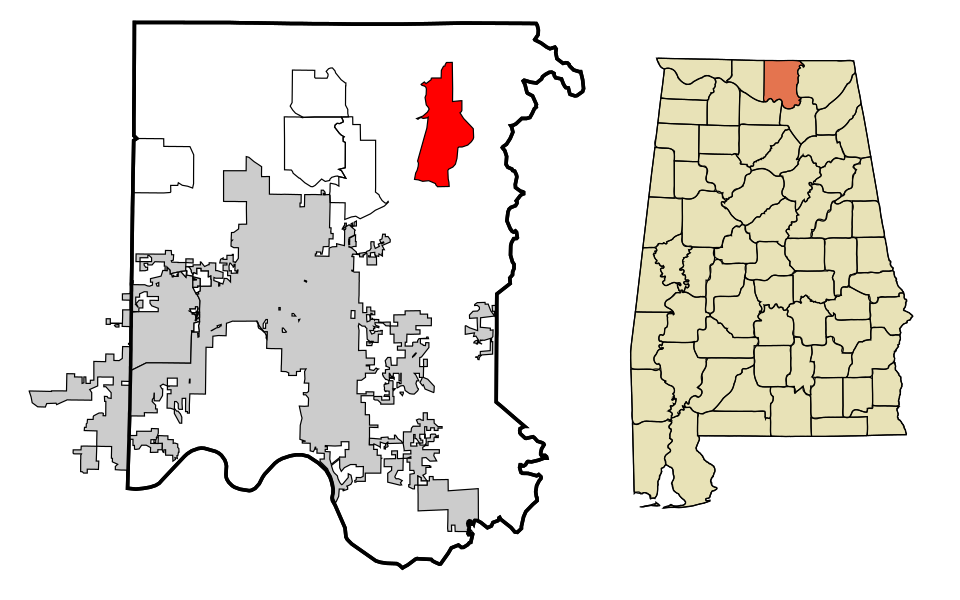 Locator map of New Market