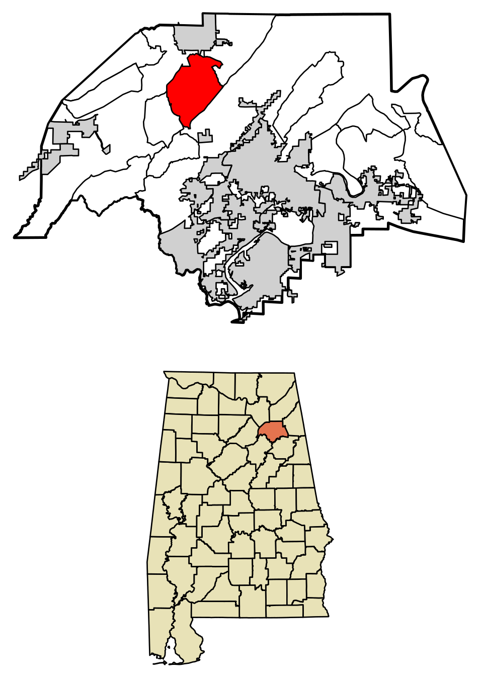 Locator map of Carlisle-Rockledge