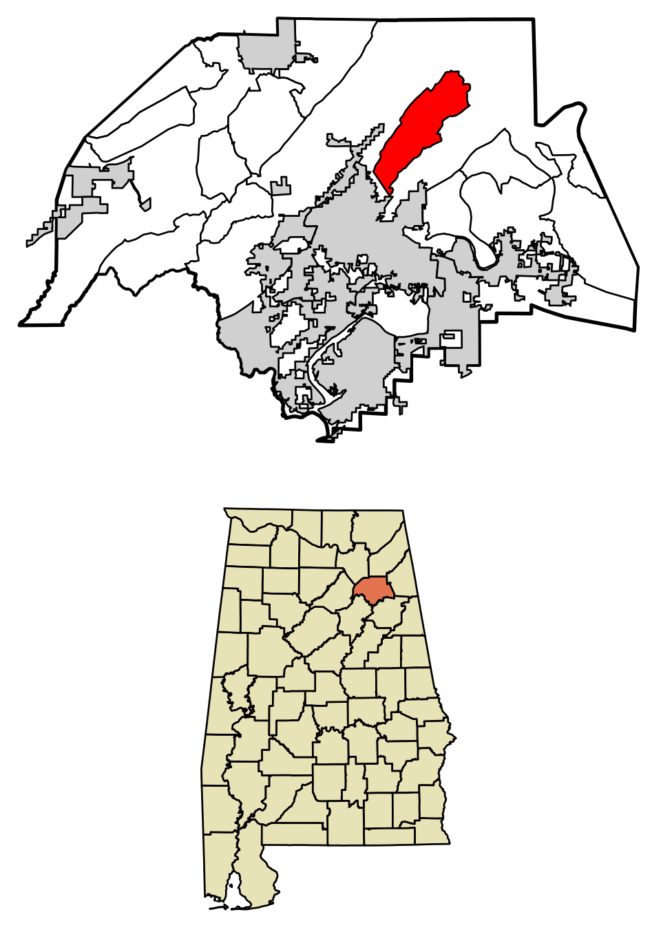 Locator map of Lookout Mountain