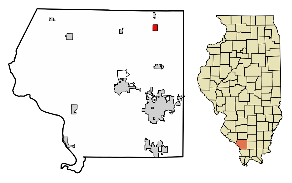 Locator map of Elkville