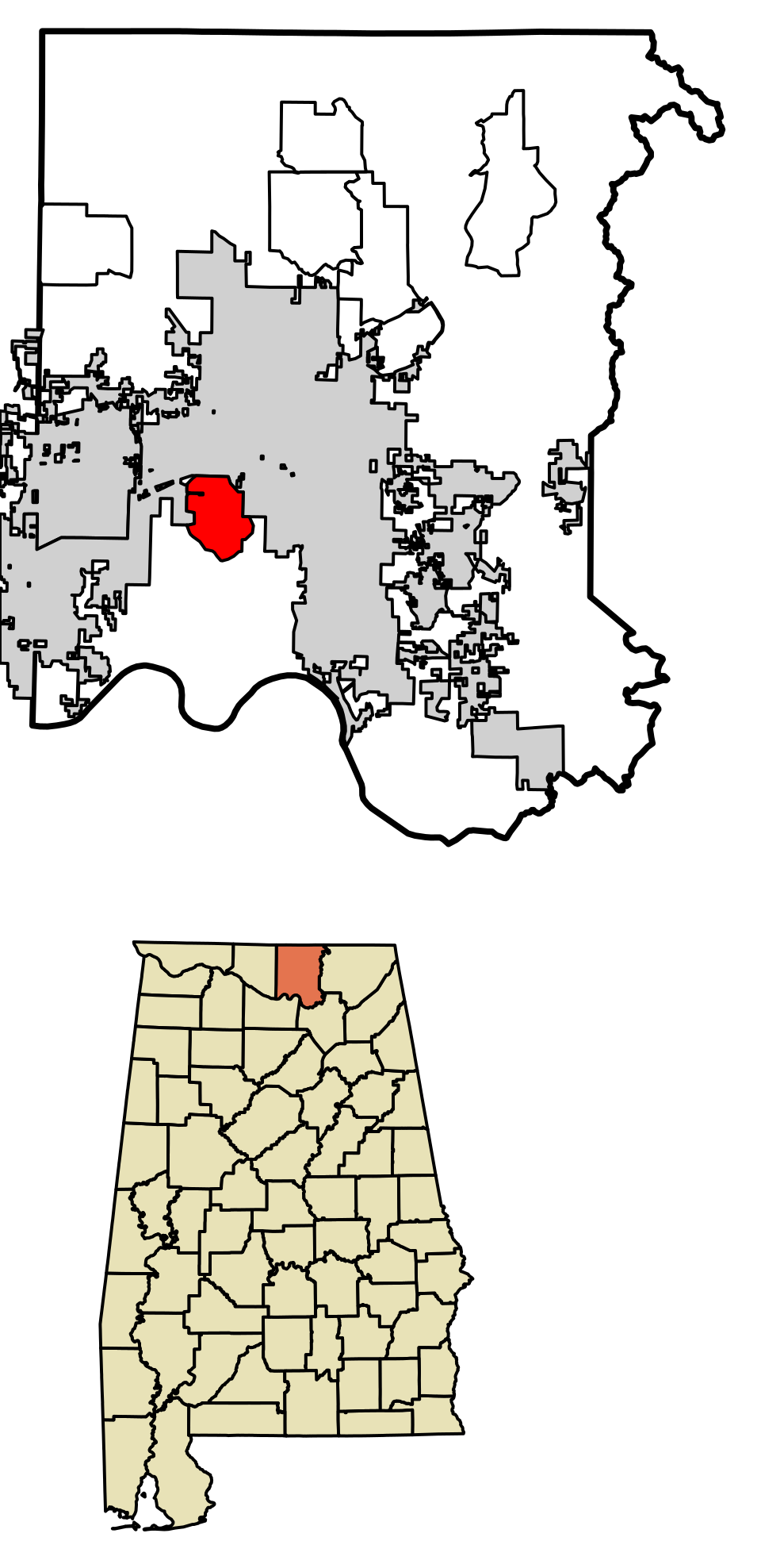 Locator map of Redstone Arsenal
