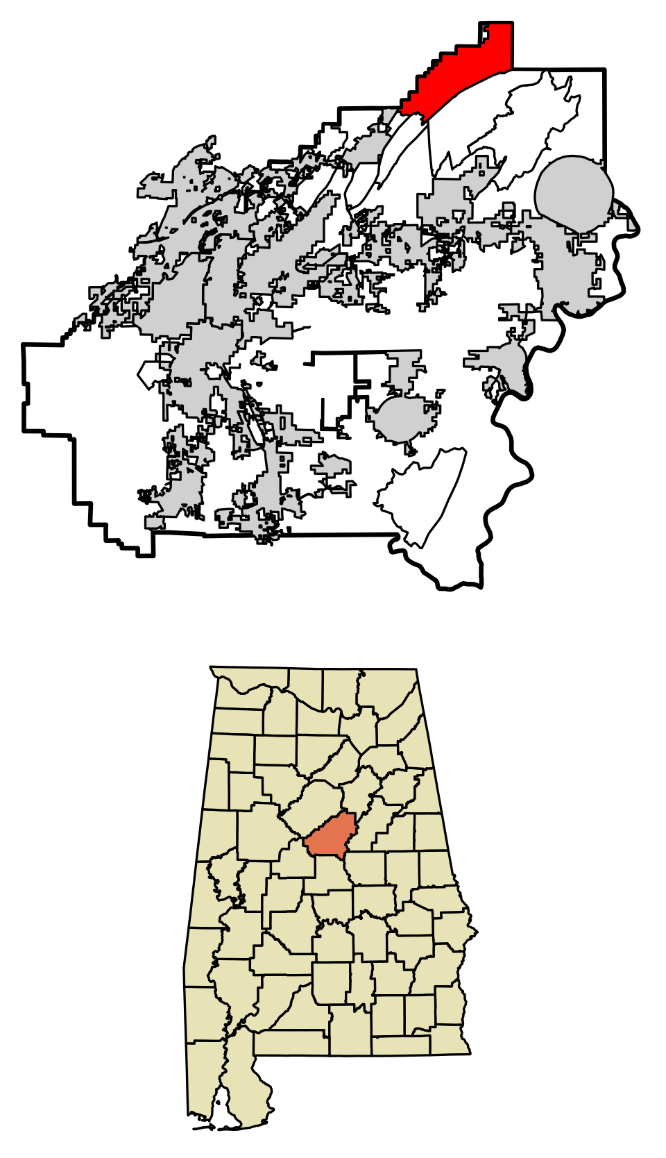 Locator map of Dunnavant