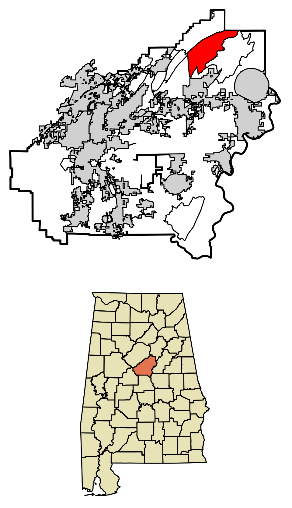 Locator map of Vandiver