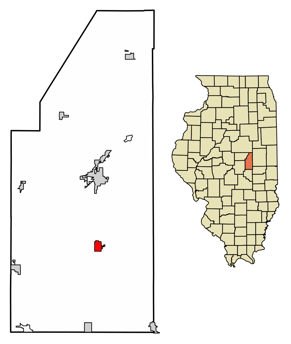 Locator map of Bement