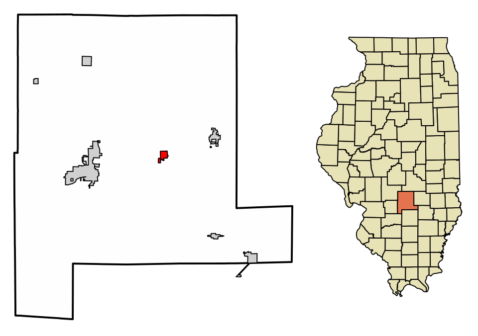 Locator map of Brownstown