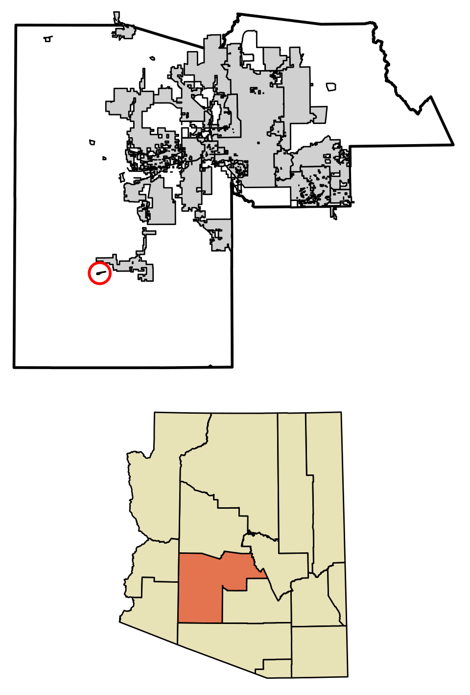 Locator map of Theba