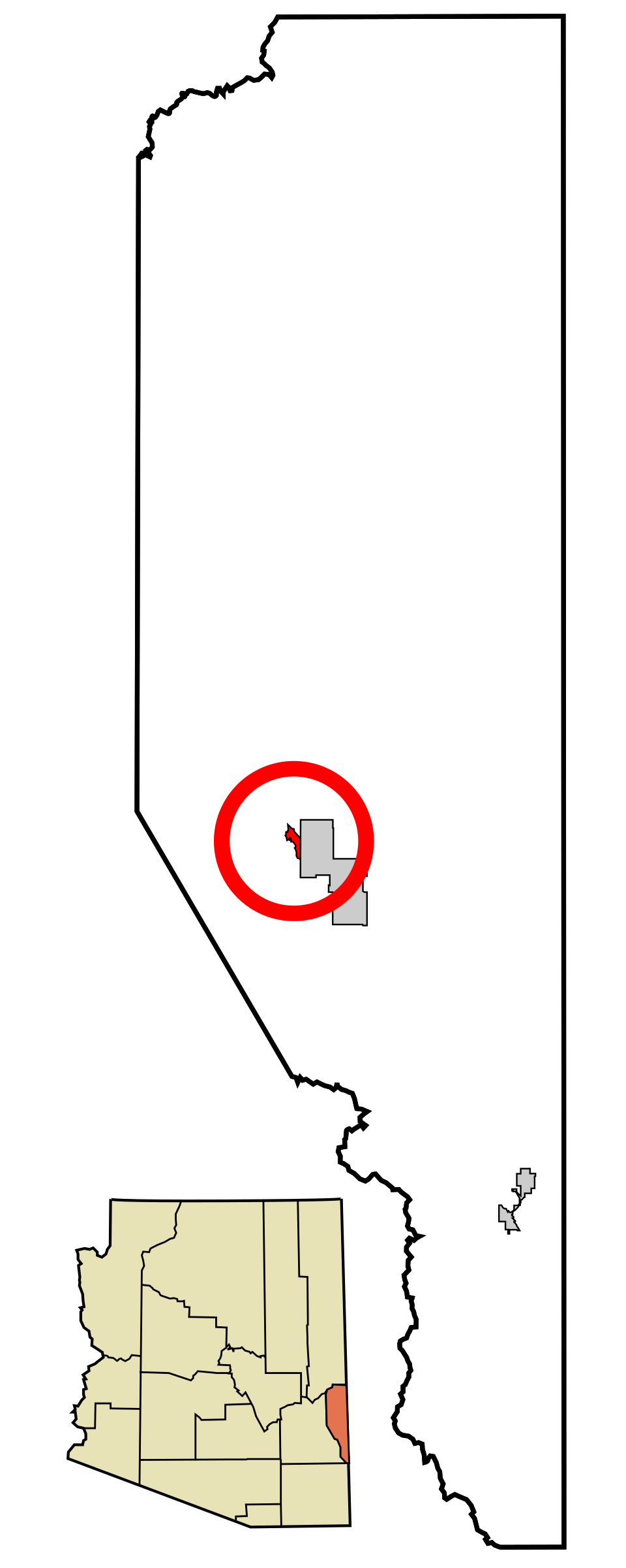 Locator map of Morenci
