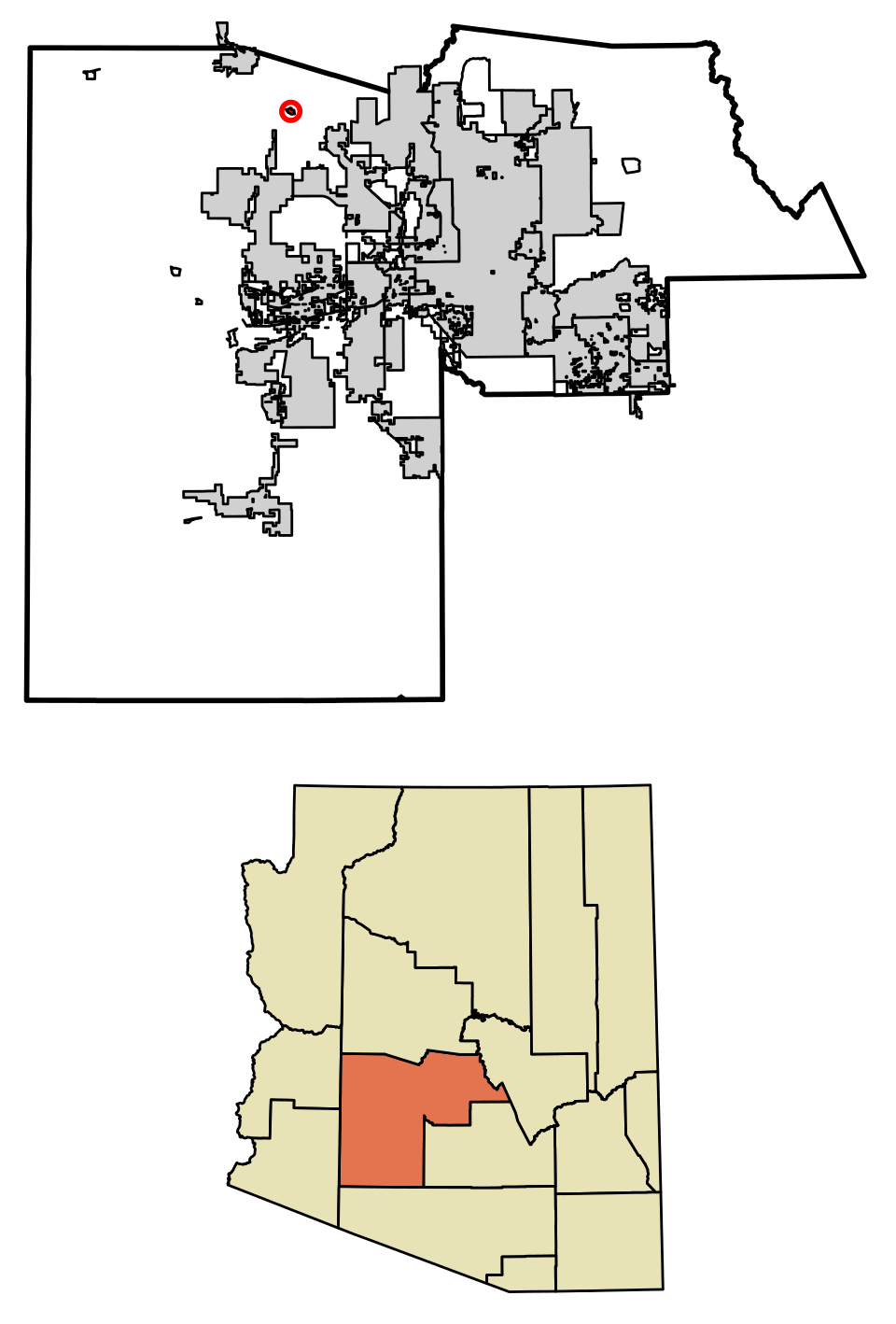 Locator map of Morristown