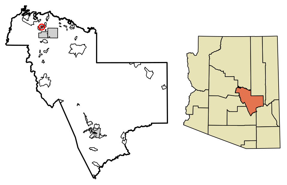 Locator map of Flowing Springs