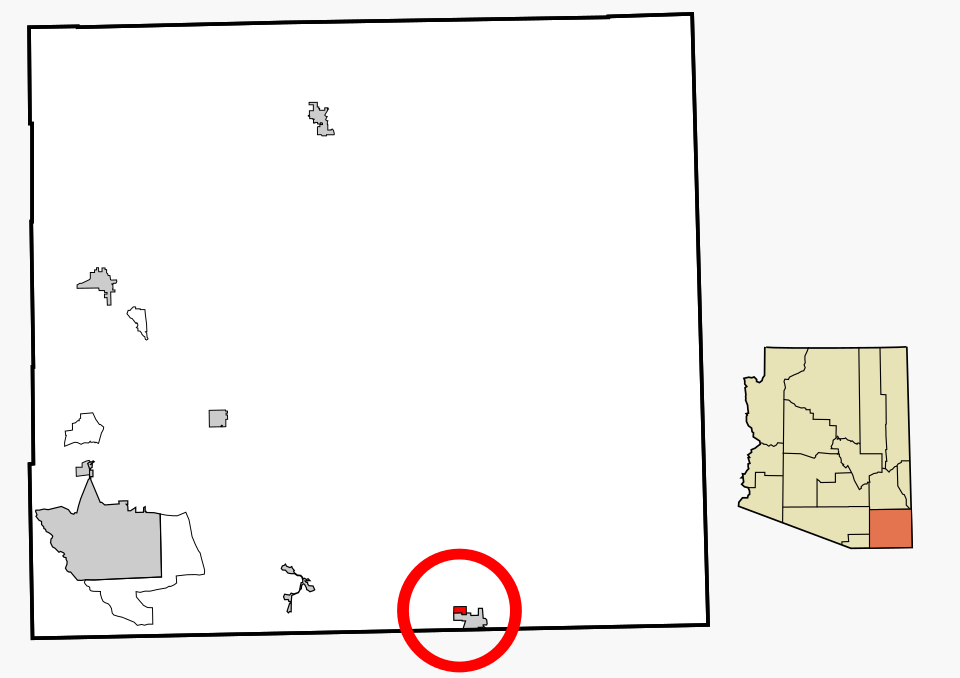 Locator map of Pirtleville