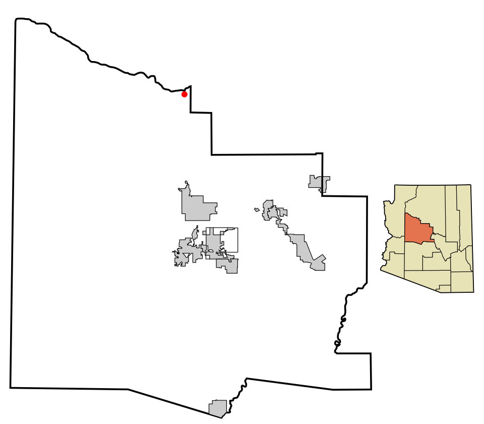 Locator map of Ash Fork