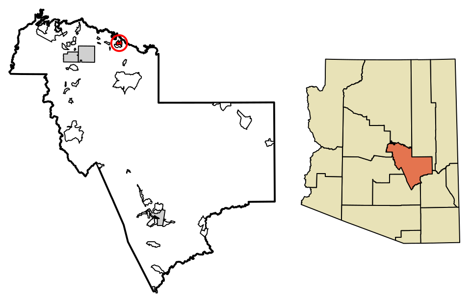 Locator map of Christopher Creek